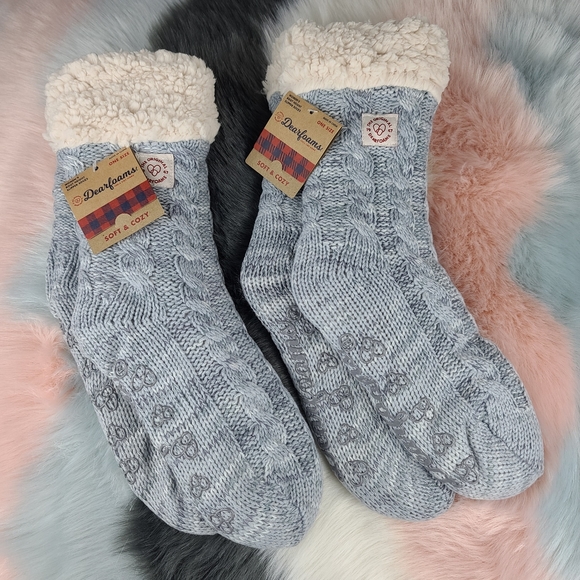 dearfoams Accessories - 2 pairs of Dearfoams boot height slipper socks